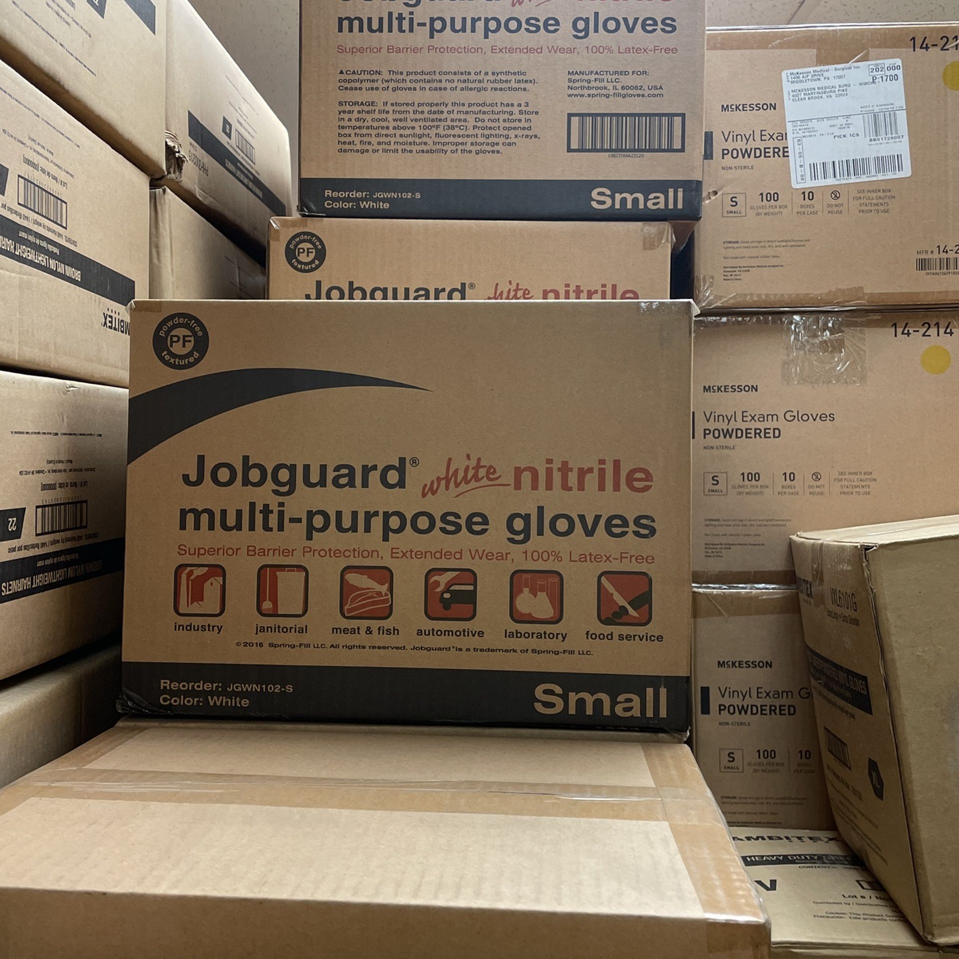 Jobguard White Nitrile Multi Purpose Gloves $12/case (1000pcs)