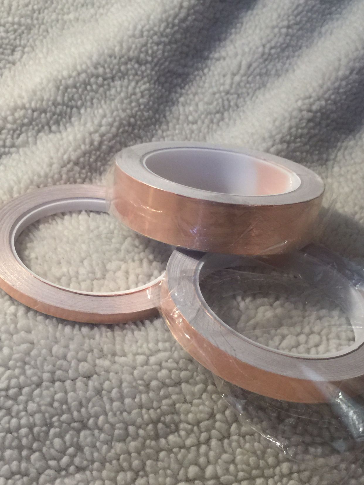 3 X Single Side Cooper Conduct Tape 6mm, 13mm,25mm