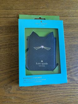 Kate Spade phone cat sticker pocket