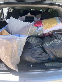 Bags and bags of sheets and towel towels