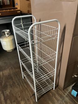 Wire rack-3 shelves-white