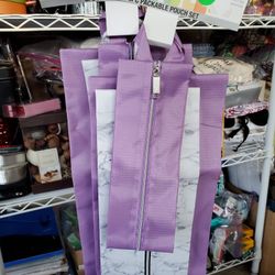 Three Pk Of Zip Up Travel Pouches, Each 