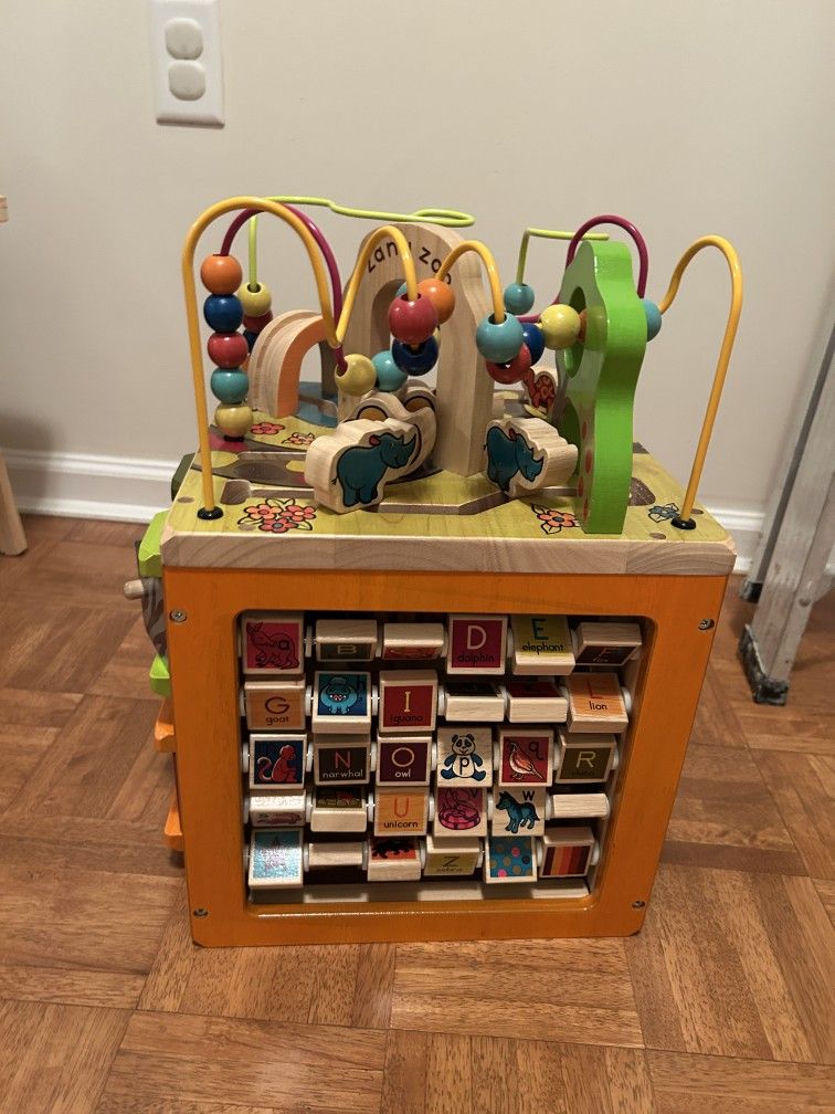Wooden Activity Cube