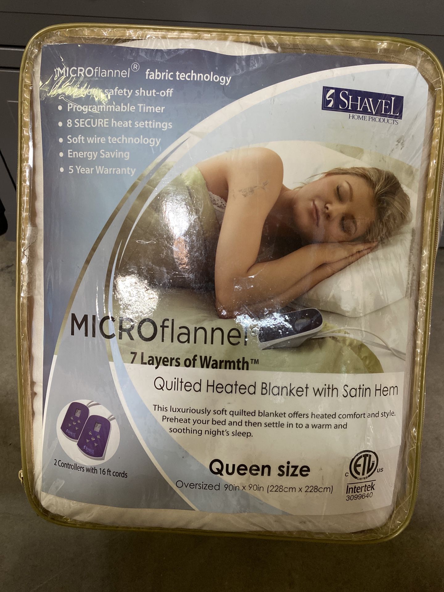 Electric Blanket Shavel MICROflannel Queen Chino SOFT MICRO Flannel Sherpa