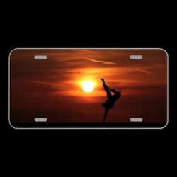 License Plate Novelty Car Front Acrobat Sunset Active Adventure
