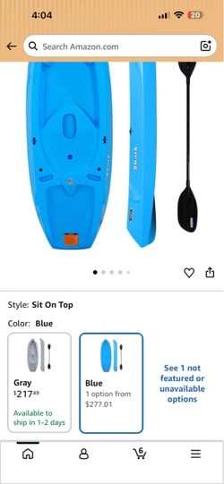 Lifetime Shark Sit-On-Top Kayak with Paddle – Blue