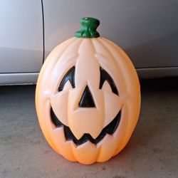 Vintage Halloween Blow Mold Pumpkin Decoration 