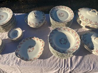 Vintage Floral Porcelain Dinnerware Set
