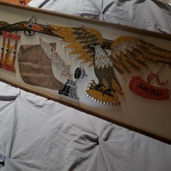 Gravel Art American EAGLE  AND RIFLE  MCM