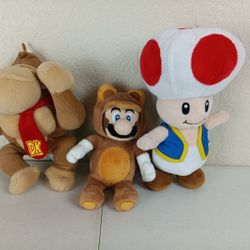 Super Mario Bros Plushies, $10 Each