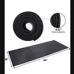 Exercise Equipment Mat Treadmill Mat 8x3 ft Floor Mat High Density Fitness Gym Mat for Indoor Bike Cycling Mat