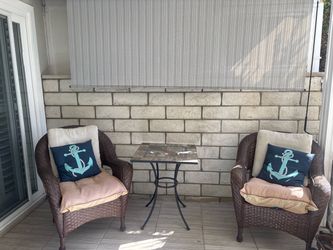 Outdoor Wicker Chairs & Table