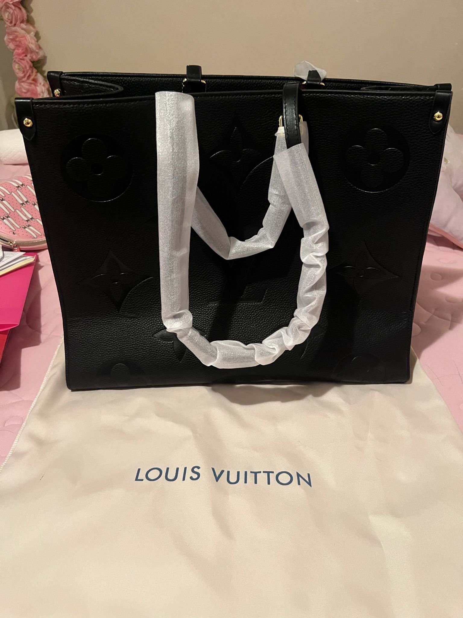 Louis Vuitton Black Structured Tote Bag
