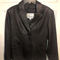 Like new maison Jules Medium Women’s Black Leather Jacket