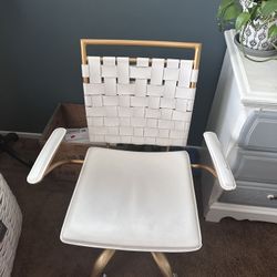 Gold & white Office chair