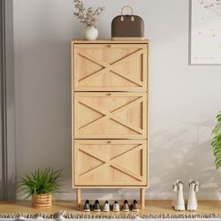 Shoe Cabinet with Flip Drawers