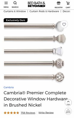 Bed bath & beyond Curtain rod, decorative piece and extension