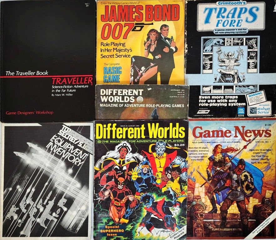 Vintage RPG Lot of 7 Magazines And Books From the 1980s