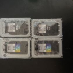 4 Ink Cartridges Cannon 240xl Combo And 240 Combo