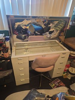 Vanity with mirror