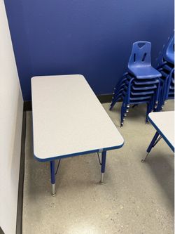 School tables and chairs