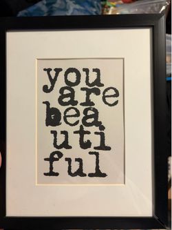 You are beautiful framed pic