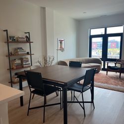 Anacapri Square Walnut Dining Table 53" By Gianfranco Frattini