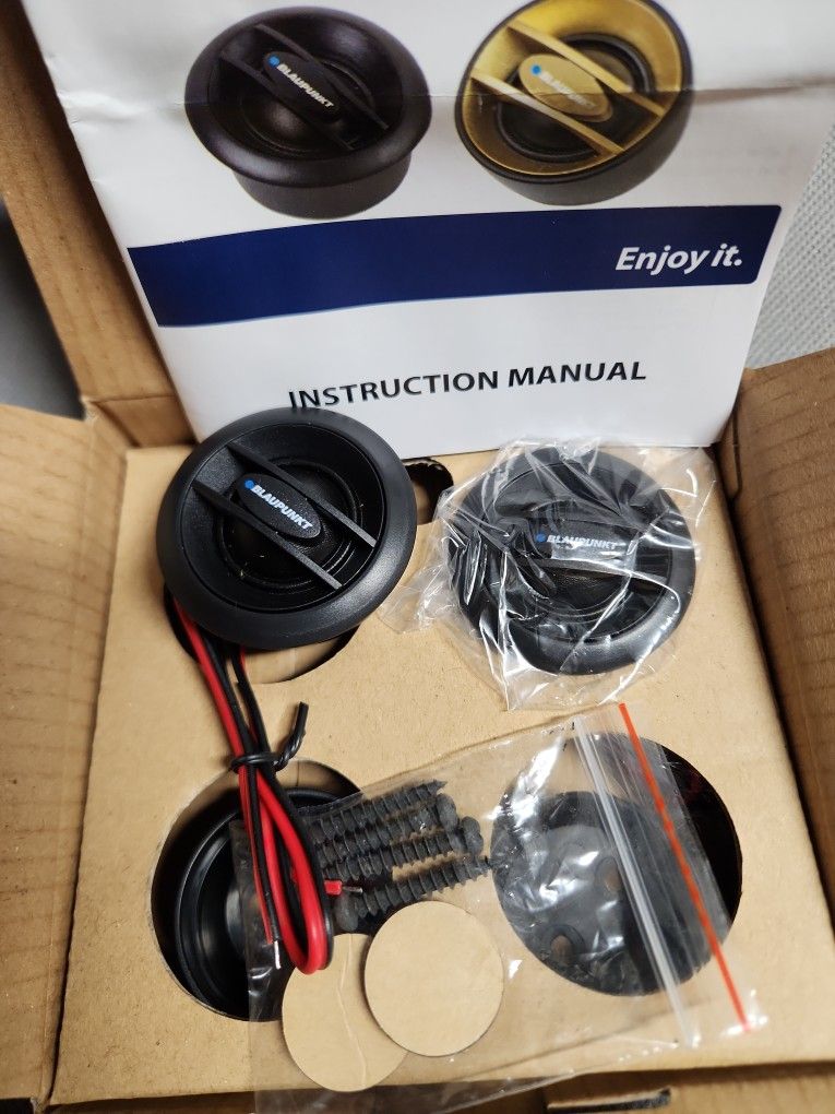 Blaupunkt TW1-B 1" 50W RMS Silk Dome Neo Tweeter 100W Max PAIR