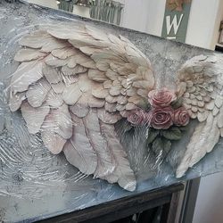 Floral Angel Wings Canvas Prints 