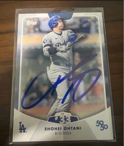 Ohtani Signed card!!! In person auto!