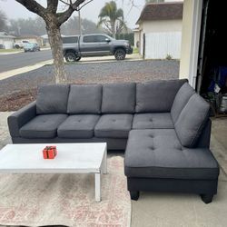 Charcoal Gray Sectional Couch
