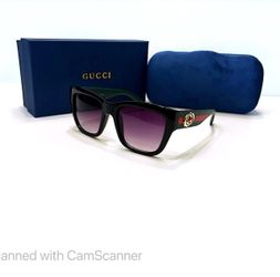 New GG Sunglasses 😎 Square Black Green/Red Arm