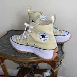 Converse Run Star Hike Hi Top Sneakers Boots Size 7.5 Men's Lemon Drop