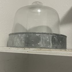 Galvanized Cake Tray W/ Lid 