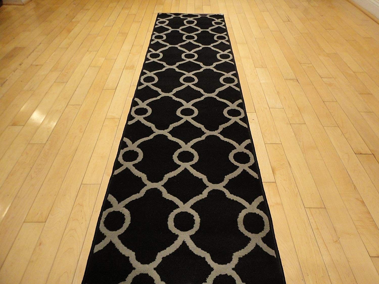 Black Hallway Runner Rug 2X8 Carpet