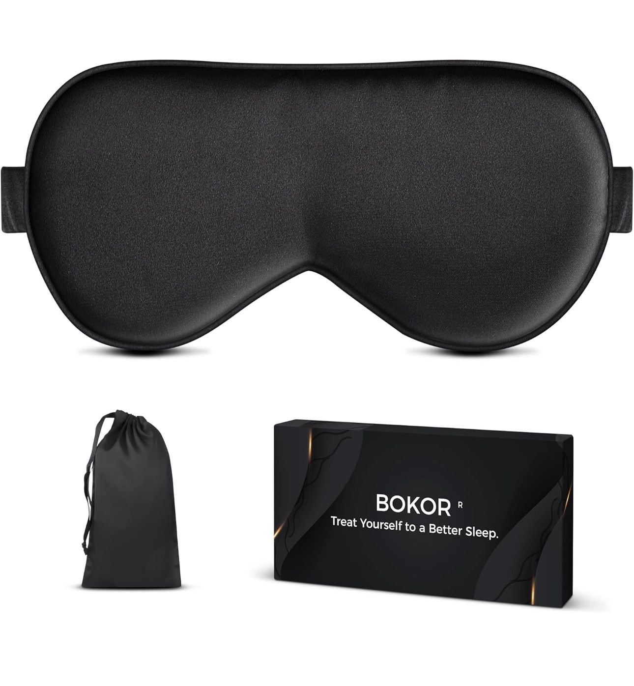Silk Sleep Mask Eye Mask for Sleep Mulberry Silk Light-Blocking, Reduces Puffy Eyes, Skin-Friendly, Lightweight, Luxury Eye Cover, FSA/HSA Eligible, w