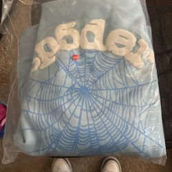 Spider Hoodie Baby Blue Men’s Small