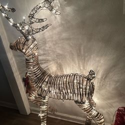 Reindeer Wooden Fact With Sled