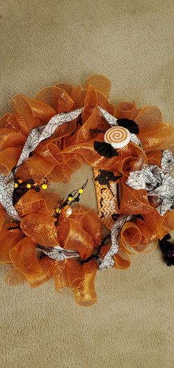 Halloween Candycorn Wreath New