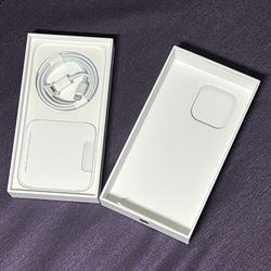 Iphone 14 Pro Box With Charging Cable- No Phone