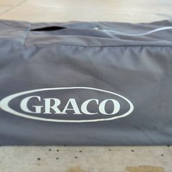 Graco Pack 'n Play portable playard in its carrying bag.
