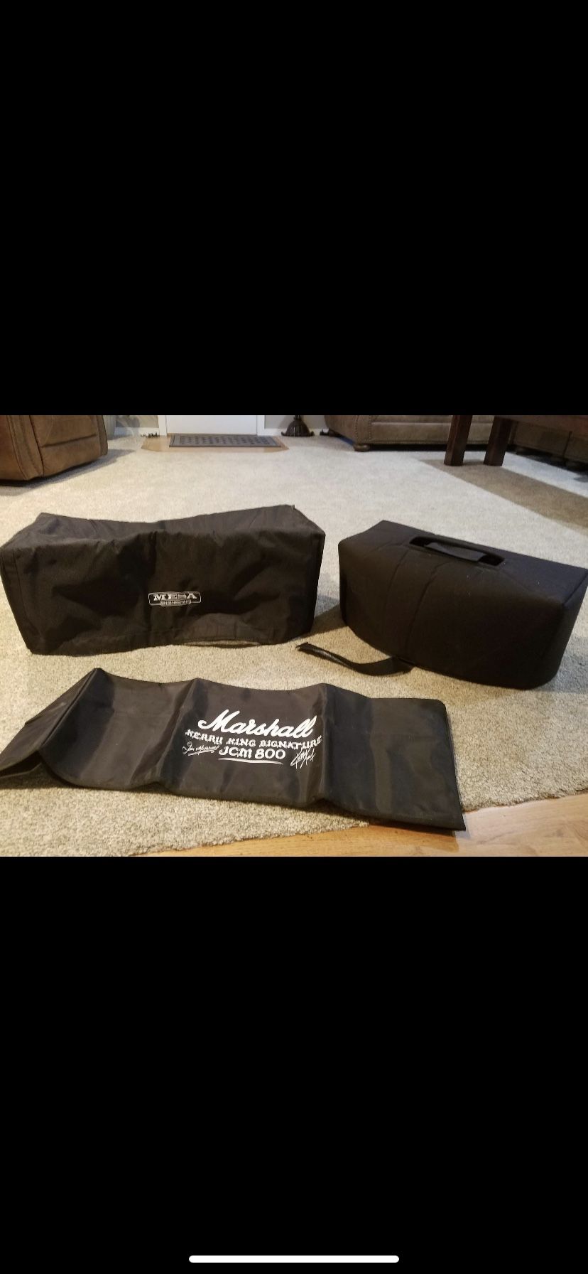 Amp Covers, Mesa 12x10x28, $10..amp Cover 8x20x9 $10…mesa 20x31x14.., $20... new Marshall Cover, 30x9x11,$15