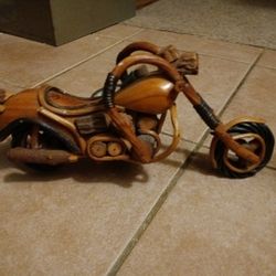 Wood Harley Davidson Motorcycle.