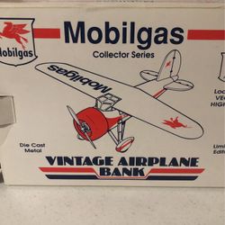 “Mobilgas” Die Cast Airplane Bank