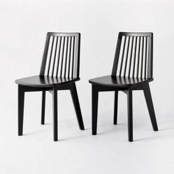 NEW Threshold Wood Dining Chair Set Of 2