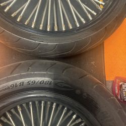 Fat Spoke Two Tone New Michelin Commander 21 Inch Front