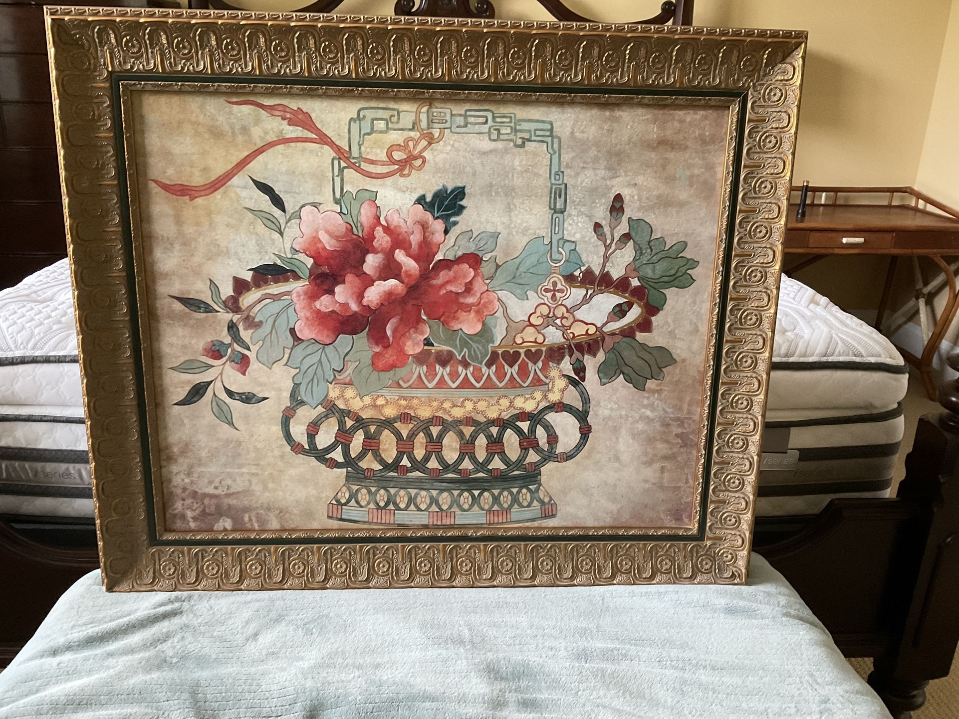 Chinese Floral Basket Picture