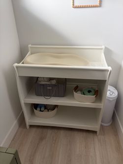White changing table