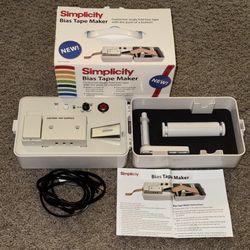 Simplicity Bias Tape Maker Machine 881925 Customize Single Fold Adjustable Heat DISCONTINUED*