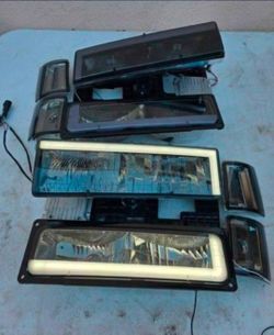 94-98 Chevy Gmc CK Suburban
Yukon Tahoe Obs LED DRL Headlights Luces Micas Calaveras Faros Faroles Focos Headlamps Chevy